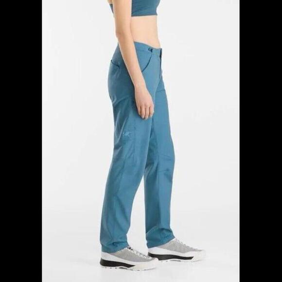New Arc’teryx Konseal Pant Women’s Sz 10 Serene Green Outdoor Hiking Zip Pockets - Picture 14 of 15